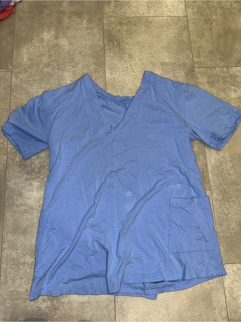 Altar'd State Blue V-Neck Pocket Top